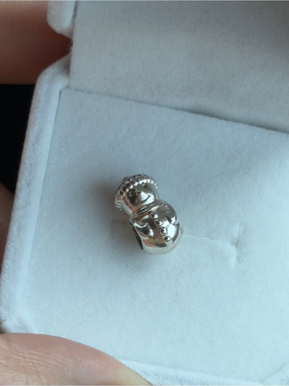 Authentic Pandora Snowman Red Enamel Santa Hat Charm